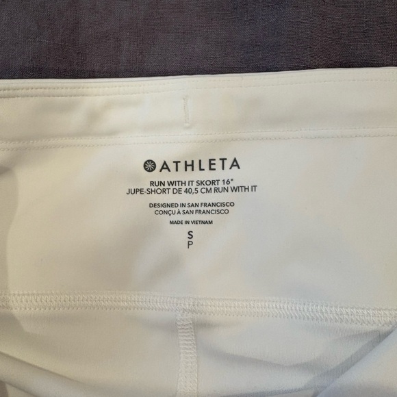 White Athleta Run Skort - Picture 3 of 3